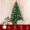 Bonnlo 6 Feet Unlit Artificial Christmas Pine Tree with Sturdy Metal Legs, Full 1050 Tips Branch for Indoor and Outdoor, Green view 3
