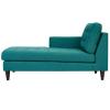 Modway Empress Mid-Century Modern Upholstered Fabric Left-Arm Chaise Lounge In Teal view 3