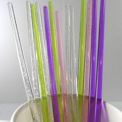 50pcs 4" X 5/32" mixed 5 - color Bubble Acrylic Lollipop Sticks for Cake Pops Lollipop Candy