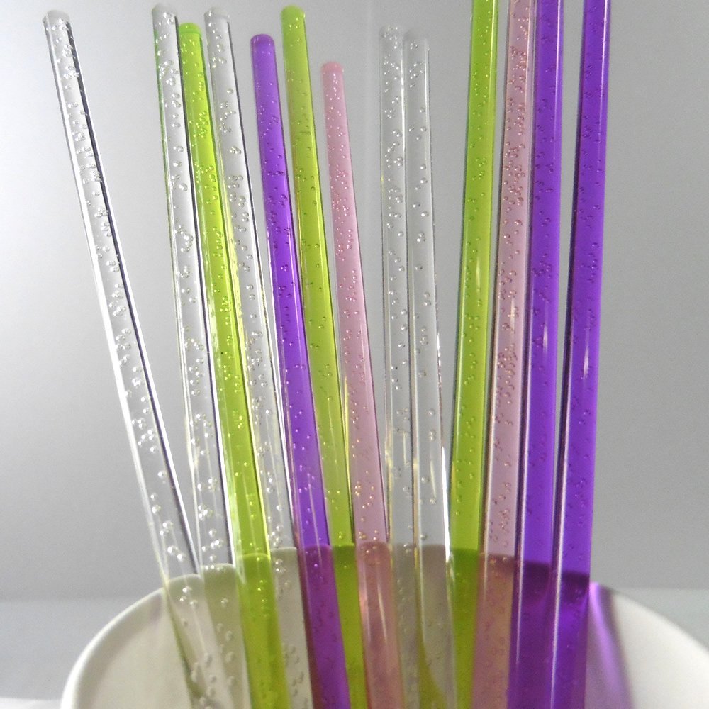 50pcs 4" X 5/32" mixed 5 - color Bubble Acrylic Lollipop Sticks for Cake Pops Lollipop Candy