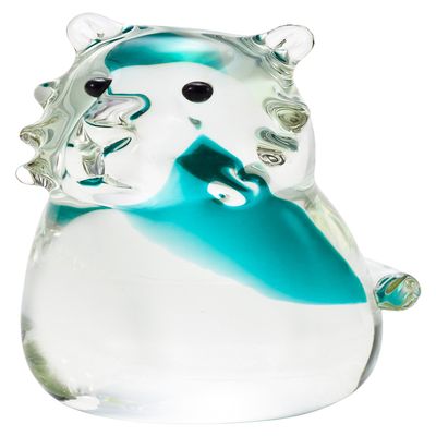 ADERIA F47129 ETO Musubi Jade Tiger Ornament, Made in Japan, Comes in a Cosmetic Box, Zodiac Sign, Entrance, Feng Shui, Stylish, Interior, Glass, Figurine, Gift, Women's, Mother's Day, Dishes,