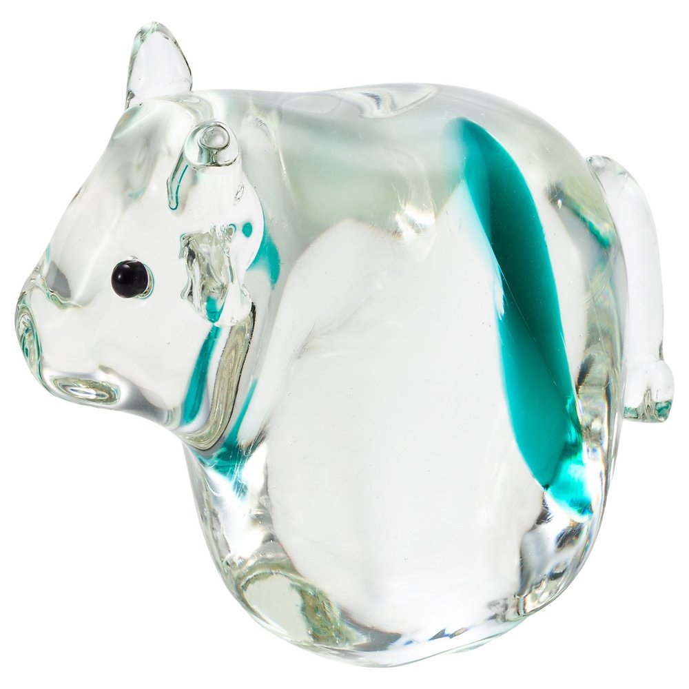 ADERIA 47128 ETO Musubi Jade Ox Ornament, Made in Japan, Zodiac Sign, Entrance, Feng Shui, Stylish, Interior, Glass, Figurine, Gift, Women's, Mother's Day, Dishes, Father's Day, Husband and Wife,