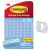 Command Indoor Mini Light Clips, 45 Clear Clips and 54 Command Strips, Damage Free Hanging Christmas Decorations, Wall Clips for Hanging Lights and Cable Management, Holds up to 0.3 lb view 1