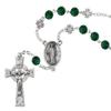 (AR69C) GREEN IRISH AUTO ROSARY view 1
