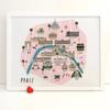 Alex Foster Illustration The Paris map view 2