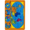 champion rugs Kids/Baby Room/Daycare/Classroom/Playroom Area Rug. World Map. Continents. Hemispheres. Educational. Non-Slip Gel Back. Bright Colorful Vibrant Colors (8 Feet X 10 Feet) view 2