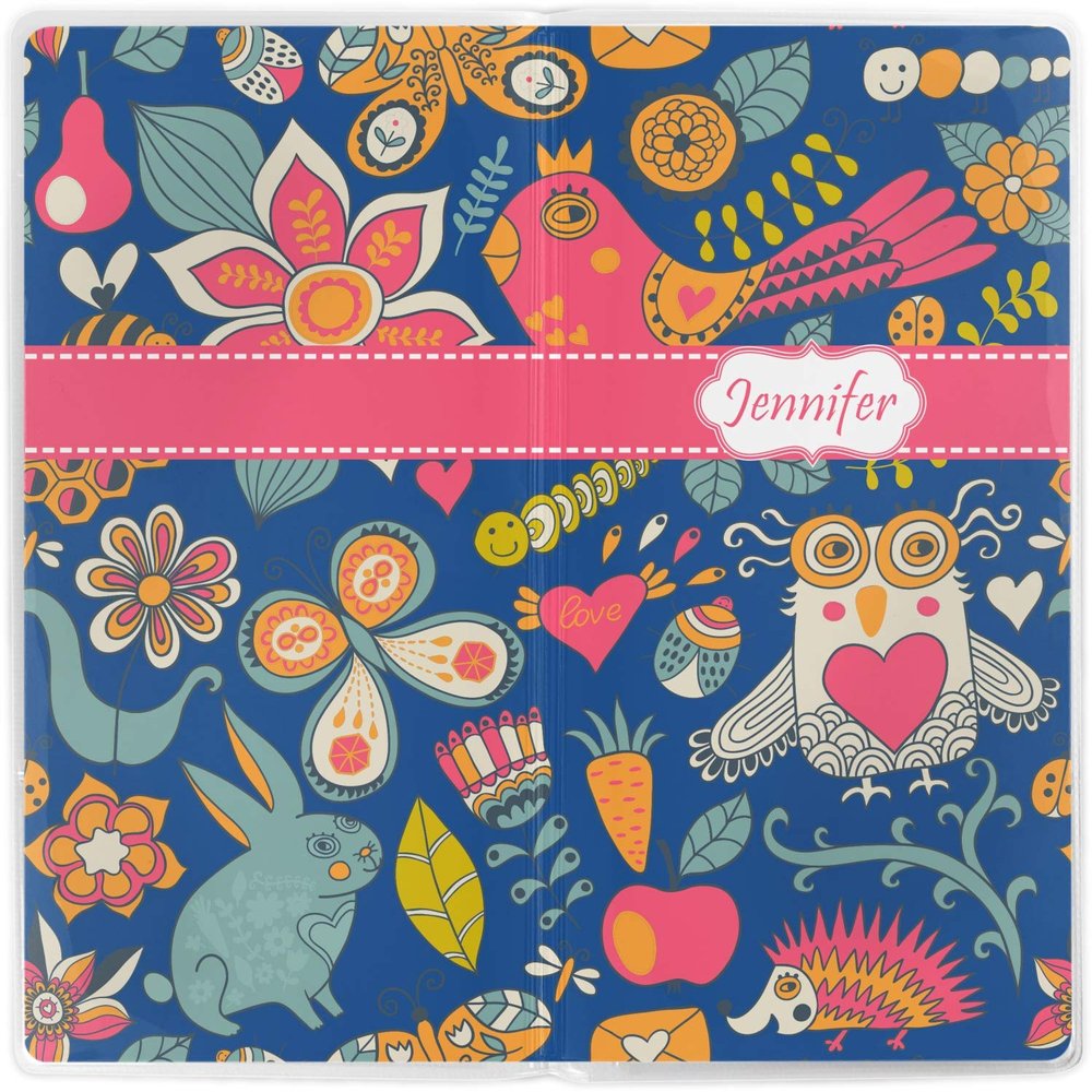Personalized Owl & Hedgehog Travel Document Holder