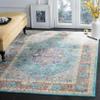 SAFAVIEH Area Rug 8x10 - Aria Collection - Large - Blue & Creme, Boho Medallion Distressed Design, Non-Shedding & Easy Cleaning, Ideal for Living Room, Bedroom, Office, Dining Space (ARA100B) view 1