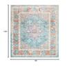 SAFAVIEH Area Rug 8x10 - Aria Collection - Large - Blue & Creme, Boho Medallion Distressed Design, Non-Shedding & Easy Cleaning, Ideal for Living Room, Bedroom, Office, Dining Space (ARA100B) view 2