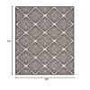 SAFAVIEH Washable Rug Outdoor Linden Collection - 4' x 6', Light Grey & Charcoal, Non-Shedding & Easy to Clean, Ideal for Patio, Backyard, Mudroom (LND132A) view 2