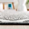 SAFAVIEH Washable Rug Outdoor Linden Collection - 4' x 6', Light Grey & Charcoal, Non-Shedding & Easy to Clean, Ideal for Patio, Backyard, Mudroom (LND132A) view 4