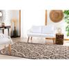 SAFAVIEH Washable Rug Outdoor Linden Collection - 4' x 6', Natural & Brown, Non-Shedding & Easy to Clean, Ideal for Patio, Backyard, Mudroom (LND135B) view 1