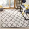 SAFAVIEH Washable Rug Outdoor Linden Collection - 4' x 6', Light Grey & Charcoal, Non-Shedding & Easy to Clean, Ideal for Patio, Backyard, Mudroom (LND124A) view 1