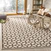 SAFAVIEH Washable Rug Outdoor Linden Collection - 4' x 6', Natural & Brown, Non-Shedding & Easy to Clean, Ideal for Patio, Backyard, Mudroom (LND127B) view 1