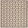 SAFAVIEH Washable Rug Outdoor Linden Collection - 4' x 6', Natural & Brown, Non-Shedding & Easy to Clean, Ideal for Patio, Backyard, Mudroom (LND127B) view 2