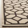 SAFAVIEH Washable Rug Outdoor Linden Collection - 4' x 6', Natural & Brown, Non-Shedding & Easy to Clean, Ideal for Patio, Backyard, Mudroom (LND127B) view 3
