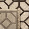 SAFAVIEH Washable Rug Outdoor Linden Collection - 4' x 6', Natural & Brown, Non-Shedding & Easy to Clean, Ideal for Patio, Backyard, Mudroom (LND127B) view 4