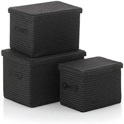 Kela LINE 32124 Kela line-32124-Set of 3 Baskets Rimossa Black
