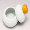 24to3(Nishitomi) imari ware orange kagami mochi type lid view 2
