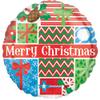 Anagram Pretty Round 18" Foil Balloon, Red Green Blue view 1