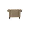 Acme Aurelia Nail-Head Trim Tufted Chair with 1 Pillow in Beige Linen view 3