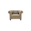 Acme Aurelia Nail-Head Trim Tufted Chair with 1 Pillow in Beige Linen view 4