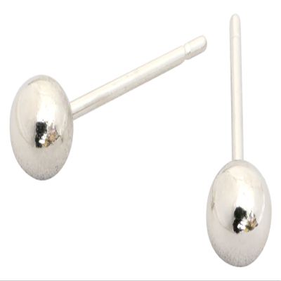 Sofia D-39-R Accessory Parts, Round Ball, Piercing Post, 0.2 inches (4 mm), Silver