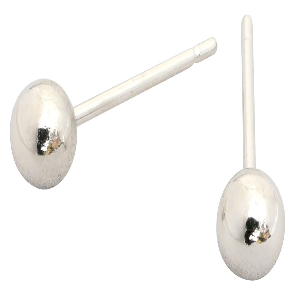 Sofia D-39-R Accessory Parts, Round Ball, Piercing Post, 0.2 inches (4 mm), Silver
