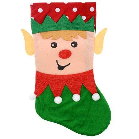 Christmas House Felt Character Stockings, 18 in. (Elf)