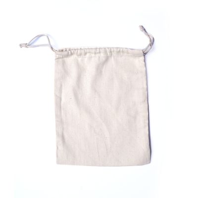 10"x12" COTTON DOUBLE DRAWSTRING MUSLIN BAGS (Natural Color)- Set Of 12