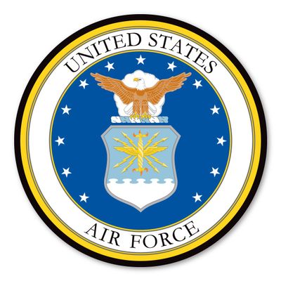 Magnet America Air Force Seal Circle Magnet is 5" x 5" Made for Vehicles and Refrigerators