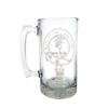 Clan Henderson Scottish Crest Glass Stein, 27oz Engraved Family Coat of Arms Beer Mug  Personalized Scottish Clan Gift view 1
