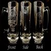 Clan Young Scottish Crest 27oz Glass Stein  Personalized Heraldic Engraving view 3