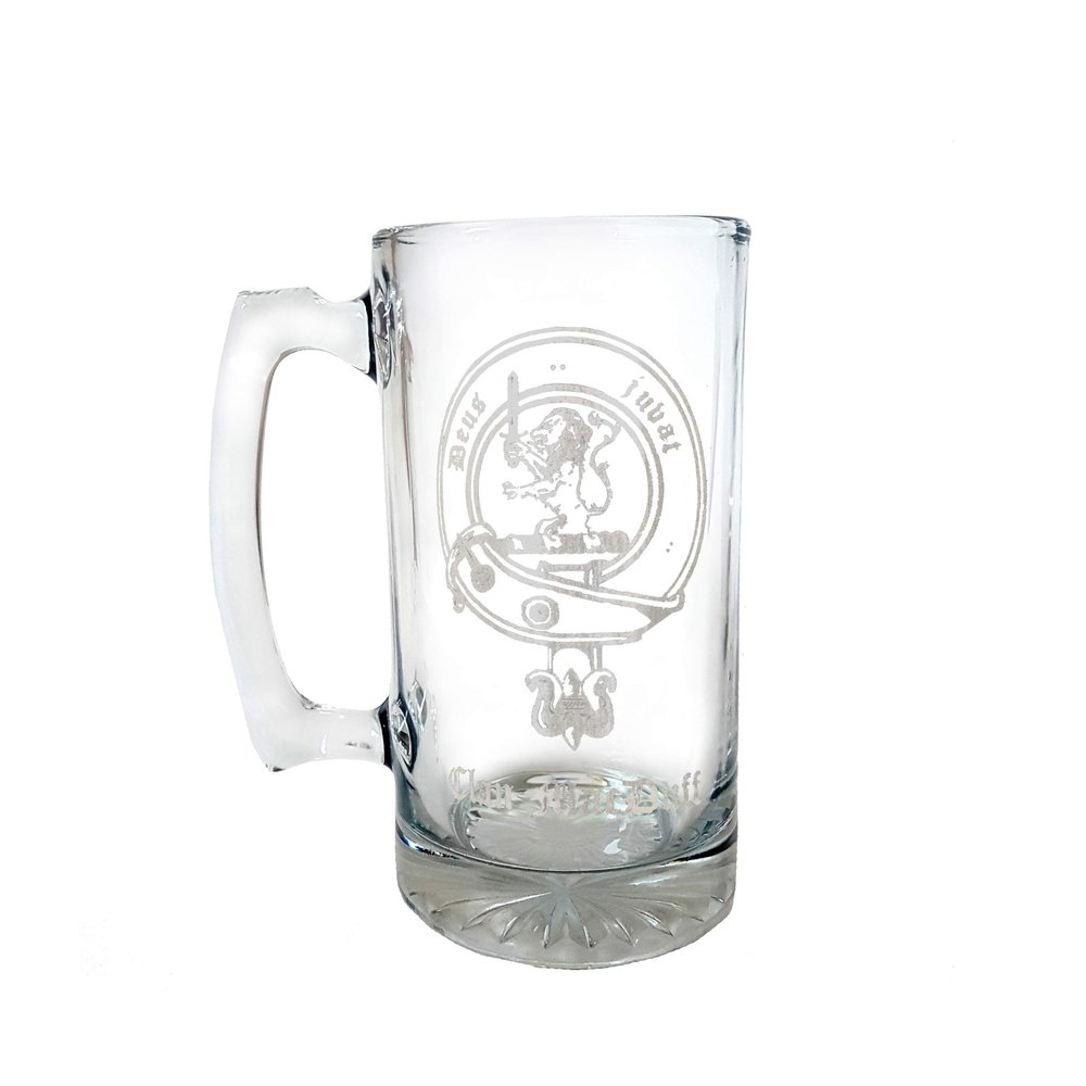MacDuff Scottish Clan Crest Beer Stein 27 oz  Personalized Heraldic Engraving