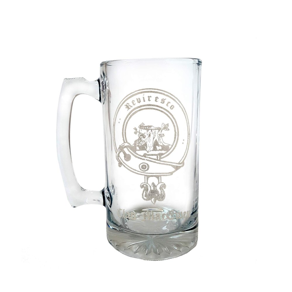 MacEwen Scottish Family Clan Crest 27oz Stein  Personalized Heraldic Engraving