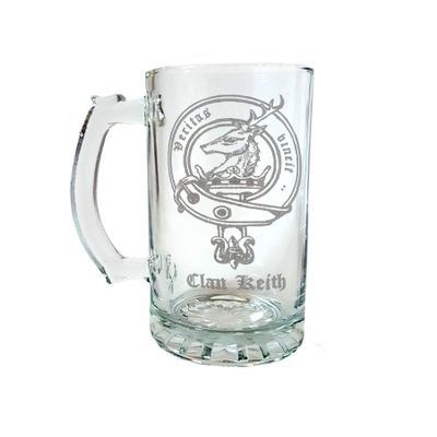 Clan Keith Scottish Crest 27oz Stein - Personalized Heraldic Engraving