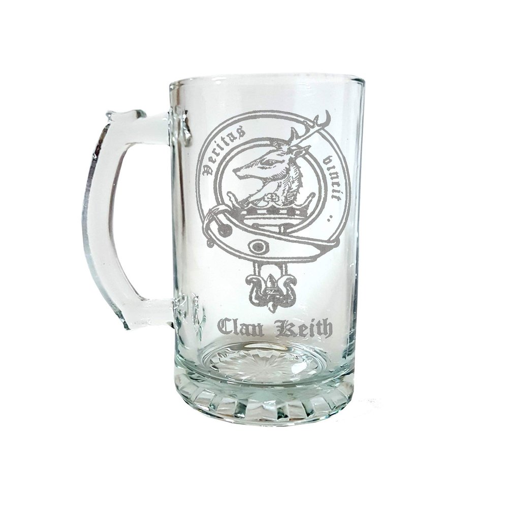Clan Keith Scottish Crest 27oz Stein - Personalized Heraldic Engraving