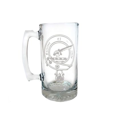 Clan Elliott Scottish Crest 27oz Stein, Family Crest Beer Mug With Engraved Personalization Included