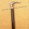 INAM Foldable Wooden Walking Sticks with Brass Oldman Face Derby Handle view 2