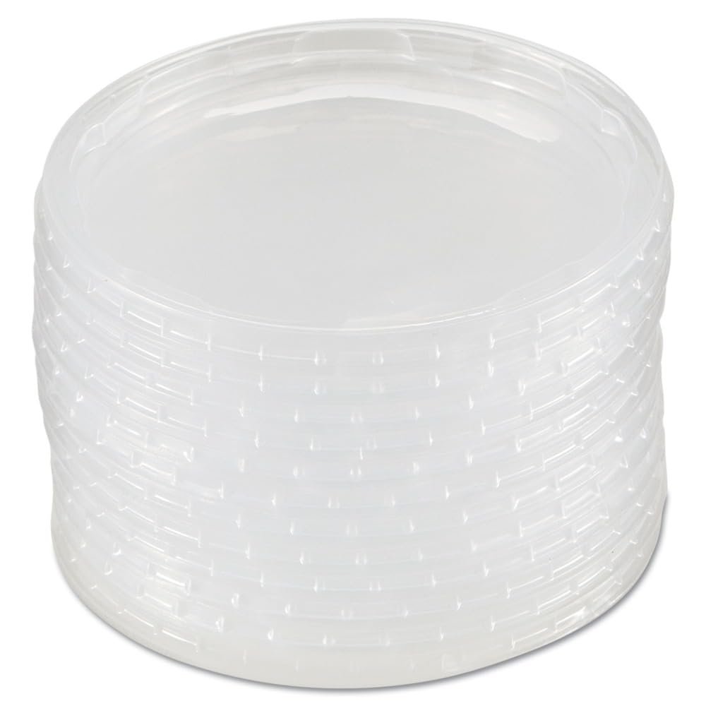Plug-Style Deli Container Lids, Clear, 50/Pack, 10 Pack/Carton