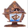 Midene Ceramic Art Tealight Candle Holder Room Decoration Handcrafted Collectible Miniature Light House Luna Fairy House in Forest B97N view 4