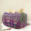 Trade Star Mandala Ottoman Pouffe Cover Indian Decorative Footstool Seating Pouf Ethnic Bohemian Decor 100% Cotton Round Floor Pouf Case Southwestern Ottoman Cover view 1