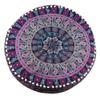Trade Star Mandala Ottoman Pouffe Cover Indian Decorative Footstool Seating Pouf Ethnic Bohemian Decor 100% Cotton Round Floor Pouf Case Southwestern Ottoman Cover view 4