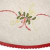 Grelucgo Embroidered 54 Inches Christmas Holiday Large Tree Skirt for 8-11 Feet Tree, Double Thickness view 2