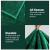 BNM Solid Fleece Blanket, Thick, Cozy, Warm Blankets, Velvety Soft Plush Bedding and Sofa Throw, Cute Bedroom Decor, Fuzzy Cover, Medium Weight Comfort Essentials, King, Evergreen view 3