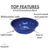 6 Inch Enamelware Bowl for Camping and Backpacking - Cookware Gear Essentials for Camping and Backpacking (Made by Caddis Sports) view 2