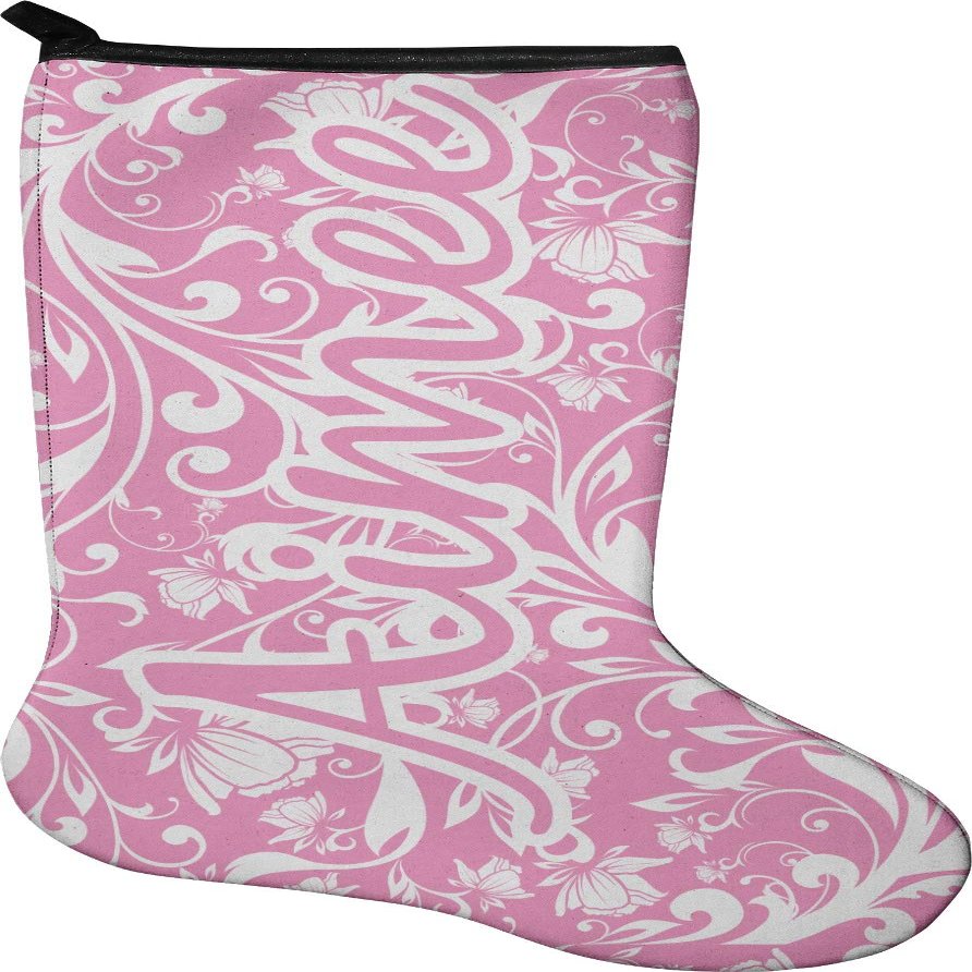 RNK Shops Personalized Floral Vine Holiday Stocking - Single-Sided - Neoprene