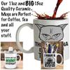 mmandiDESIGNS Jesus Shaves Mug - Funny Christ Ceramic Cup For Coffee Tea - BIG 15oz and 11oz Sizes Original Illustration Only Available view 2
