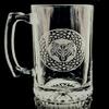 Celtic Wolf 27oz Stein, Engraved Design Large Glass Mug With Personalization Included view 3