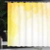 Ambesonne Yellow and White Shower Curtain, Fractal Mosaic Form with Simplistic Abstract Triangles with Ombre Effect, Cloth Fabric Bathroom Decor Set with Hooks, 69" W x 84" L, Yellow White view 3